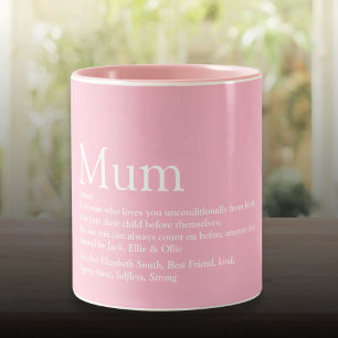Tasse 2 Couleurs Maman Définition Citation Fun Rose
