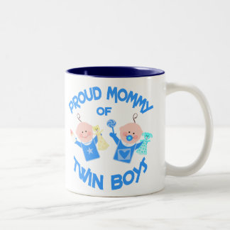 Tasse 2 Couleurs Maman du jour de mère des garçons jumeaux