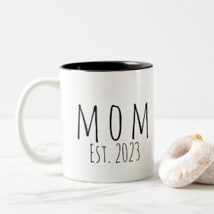 Tasse 2 Couleurs Maman établie Nouveau Cadeau de Maman Blanc