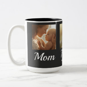 Tasse 2 Couleurs Maman Établie Script Noir 3 Photo