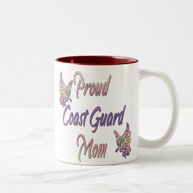 Tasse 2 Couleurs Maman fière de la garde côtière (Droit)
