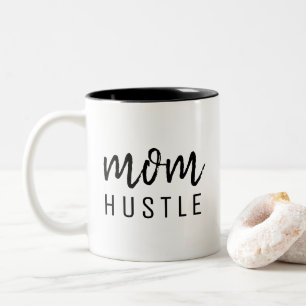 Tasse 2 Couleurs Maman Hustle   Fête des Mères Moderne et Design