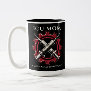 Tasse 2 Couleurs Maman infirmière en soins intensifs personnalisée