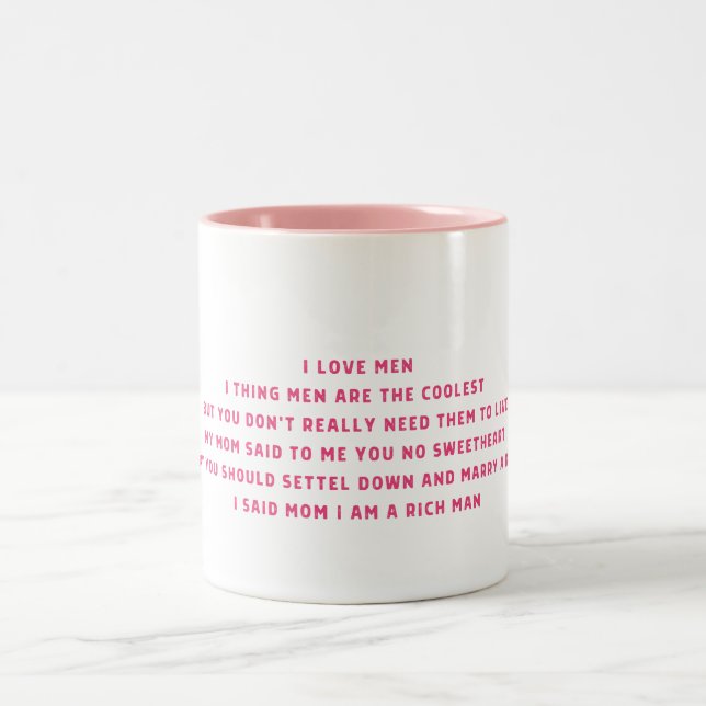 Tasse 2 Couleurs Maman, Je Suis Un Homme Riche (Centre)