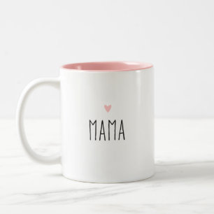 Tasse 2 Couleurs Maman   Maman moderne Couleur de coeur personnalis