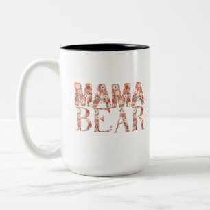 Tasse 2 Couleurs Maman Ours Floral Ditsy Chaleureux