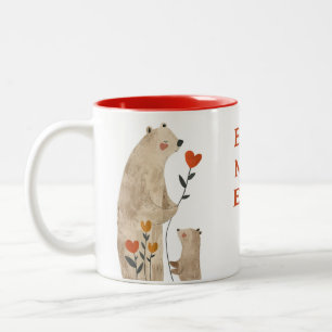 Tasse 2 Couleurs Maman Ourse et Ourson Meilleure Maman Jour de la F