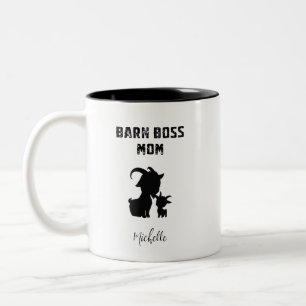Tasse 2 Couleurs Maman patronne de grange amoureuse des animaux de