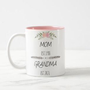 Tasse 2 Couleurs Maman personnalisée Grandma est personnalisée An