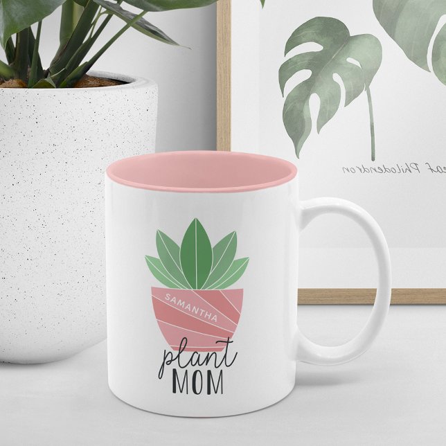 Tasse 2 Couleurs Maman plante | Cute Plante personnalisé Lover (Créateur téléchargé)