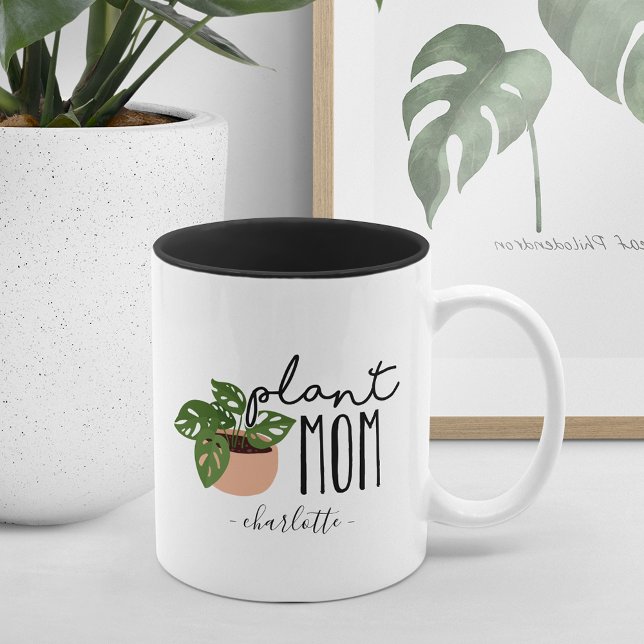 Tasse 2 Couleurs Maman plante | Cute Plante personnalisé Lover (Créateur téléchargé)