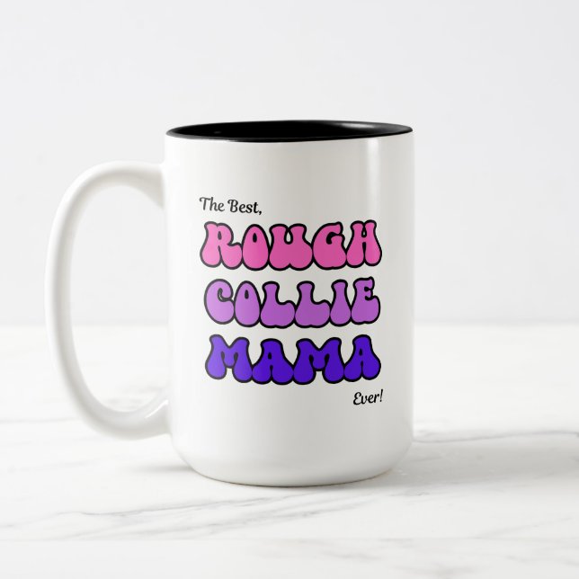 Tasse 2 Couleurs Maman Rough Collie (Gauche)