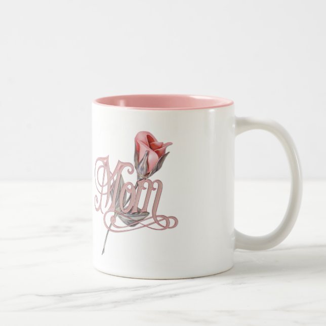 Tasse 2 Couleurs Maman Script et Rose (Droit)