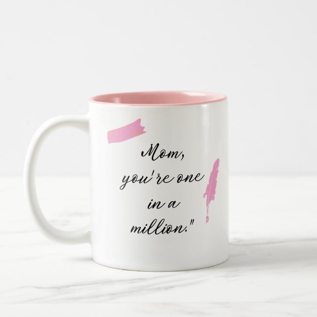 Tasse 2 Couleurs Maman, tu es une sur un million (Gauche)