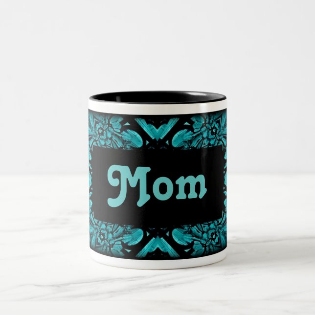 Tasse 2 Couleurs Maman turquoise noire (Centre)