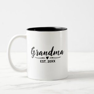 Tasse 2 Couleurs Mamie a établi un nouveau cadeau de grand-mère