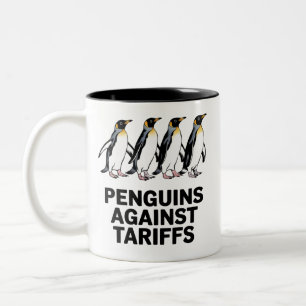 Tasse 2 Couleurs Manchots vintage protestent contre les droits de d