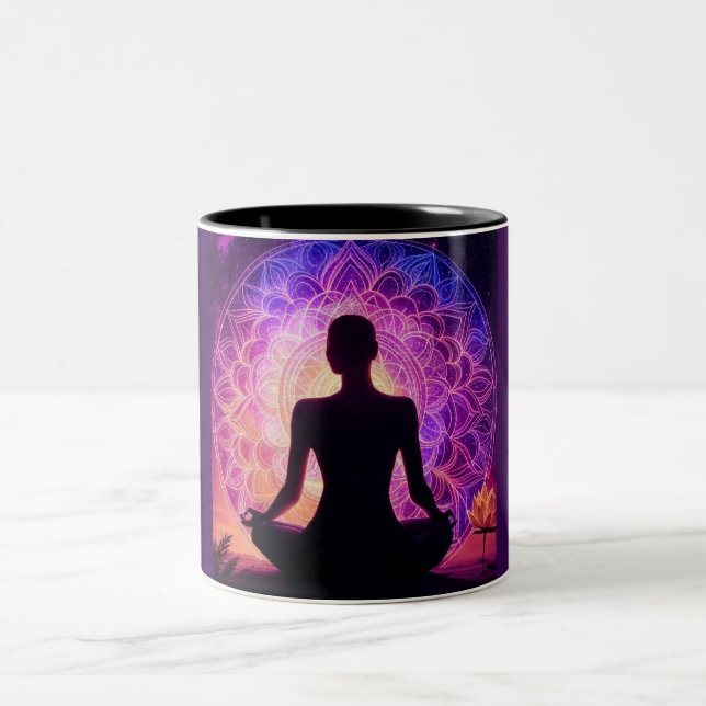 Tasse 2 Couleurs Mandala cosmique (Centre)