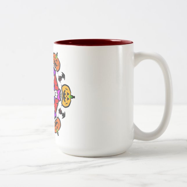 Tasse 2 Couleurs Mandala de la récolte florale (Droit)
