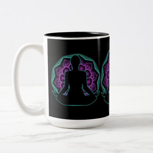 Tasse 2 Couleurs Mandala de Yoga (Gauche)