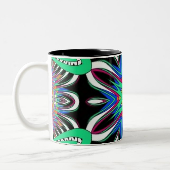 Tasse 2 Couleurs Mandala Electric Bloom (Gauche)