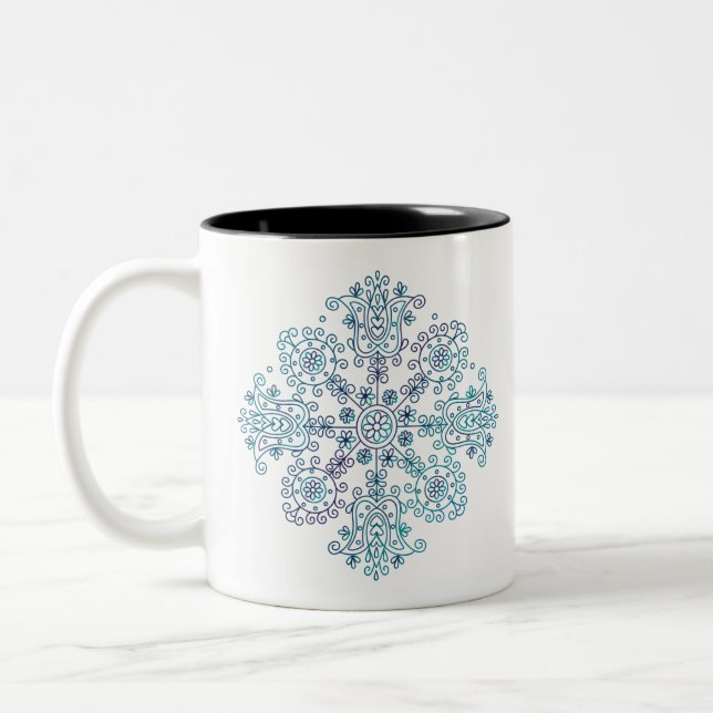 Tasse 2 Couleurs Mandala folklorique (Gauche)