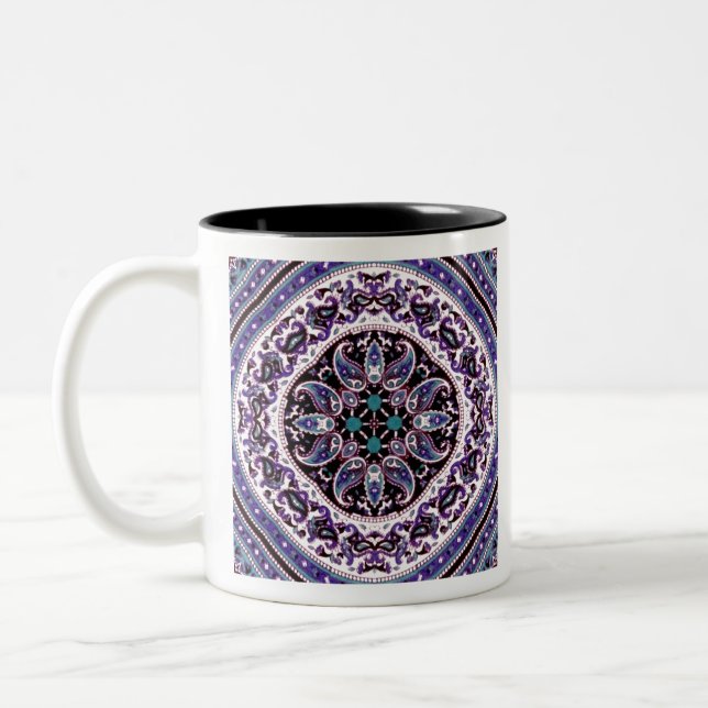 Tasse 2 Couleurs Mandala violet (Gauche)