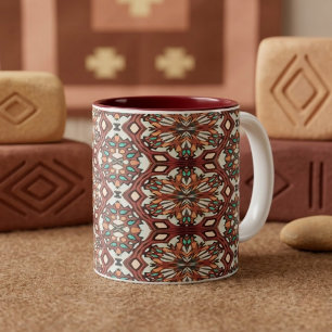Tasse 2 Couleurs Mandalas Automnales Bicolores 
