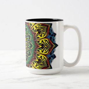 Tasse 2 Couleurs Mandalas culturelles avec Motifs géométriques