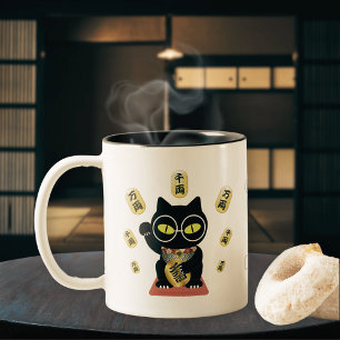 Tasse 2 Couleurs Maneki Neko Lucky Poilue
