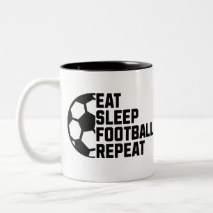 Tasse 2 Couleurs Manger Dormir Football Répéter – Sports Minimals
