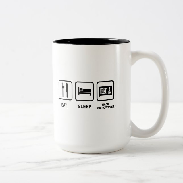Tasse 2 Couleurs Manger Dormir Pirater Micro-ondes (Droit)