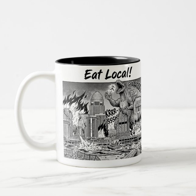 Tasse 2 Couleurs Manger local à Louisville 2 (Gauche)