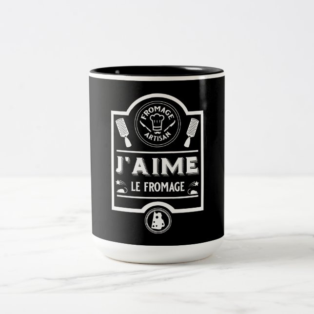 Tasse 2 Couleurs Mangeurs de fromage (Centre)