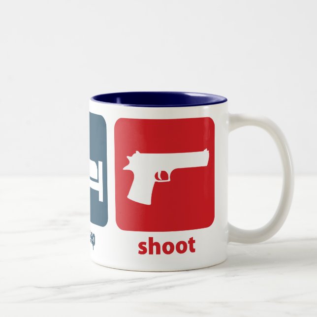 Tasse 2 Couleurs Mangez, dormez, tirez (Droit)