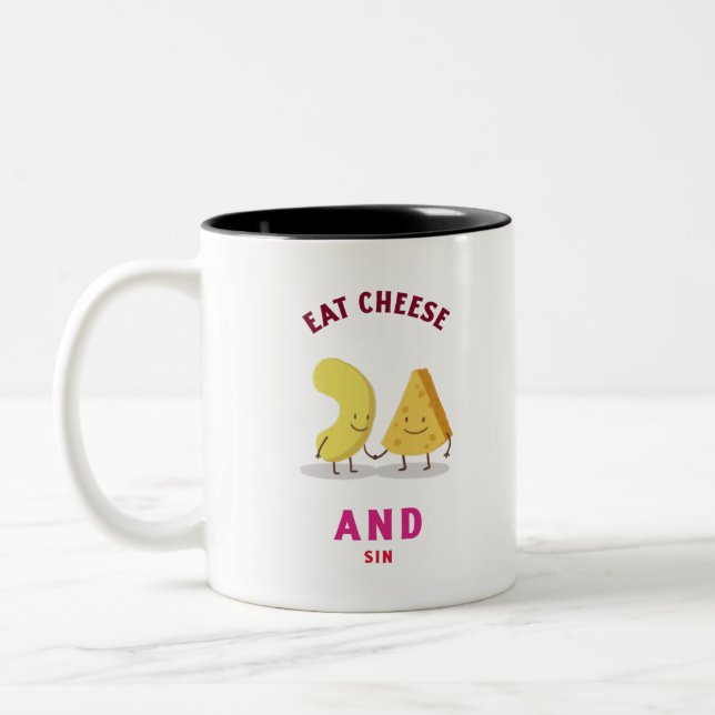 Tasse 2 Couleurs Mangez Du Fromage Et Du Péché (Gauche)