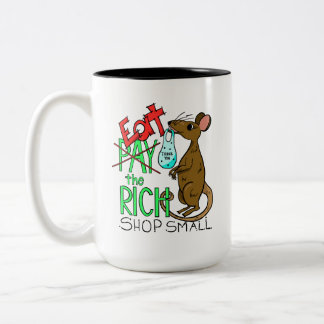 Tasse 2 Couleurs Mangez les riches - Achetez local