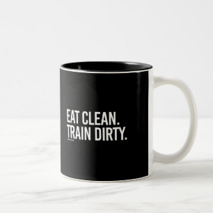 Tasse 2 Couleurs Mangez - train sale - la forme physique propre