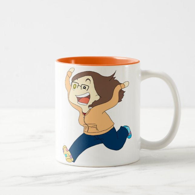 Tasse 2 Couleurs Manie de café (Droit)