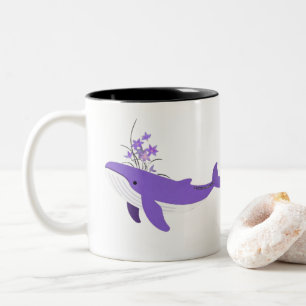 Tasse 2 Couleurs Manifestation de la baleine violette esthétique et