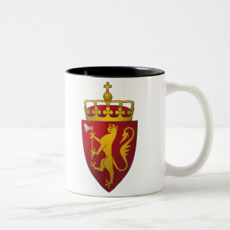 Tasse 2 Couleurs Manteau norvégien de lion de bras en rouge et or
