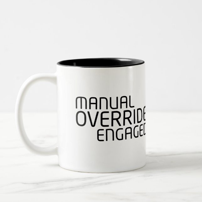 Tasse 2 Couleurs Manual Override System Fuel High-Contrast  (Gauche)