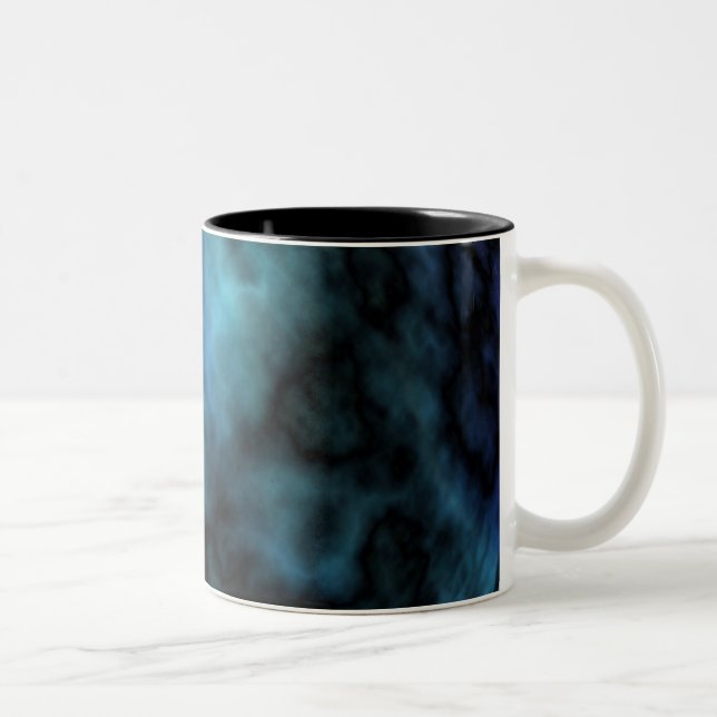 Tasse 2 Couleurs Marbre Bleu Cosmic Faux (Droit)