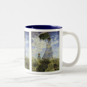 Tasse 2 Couleurs Marche, dame avec un Parasol