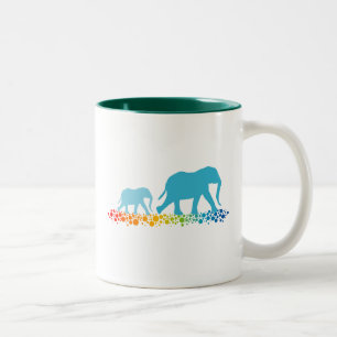 Tasse 2 Couleurs Marche des frères d'éléphants