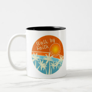 Tasse 2 Couleurs Marcher par la foi Christian Design