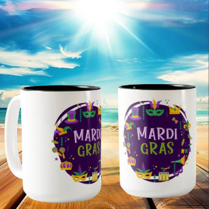 Tasse 2 Couleurs Mardi Gras
