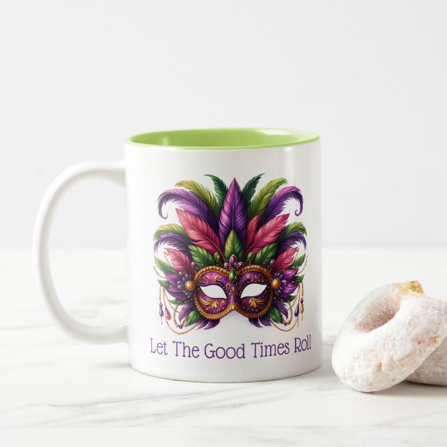 Tasse 2 Couleurs Mardi Gras  (Avec donut)