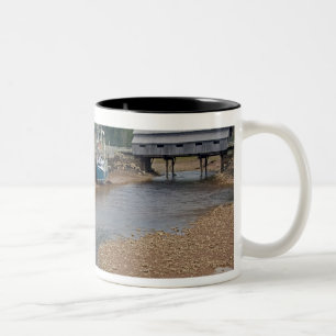 Tasse 2 Couleurs Marée basse à la baie de Fundy à St. Martins, Nouv