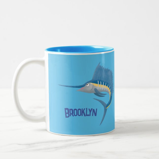 Tasse 2 Couleurs Marée de plaisance de l'espadon (Gauche)